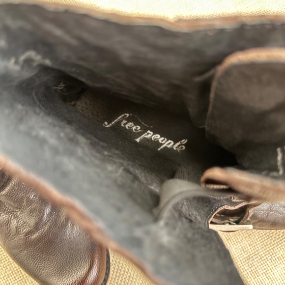 FREE PEOPLE OUTSIDER MOTO BOOT in Brown (Missing top buckles) - Picture 9 of 14